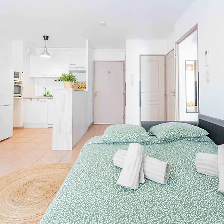 Entre Aude & Cite - T2 Cosy Avec Balcon Et Clim 卡尔卡松